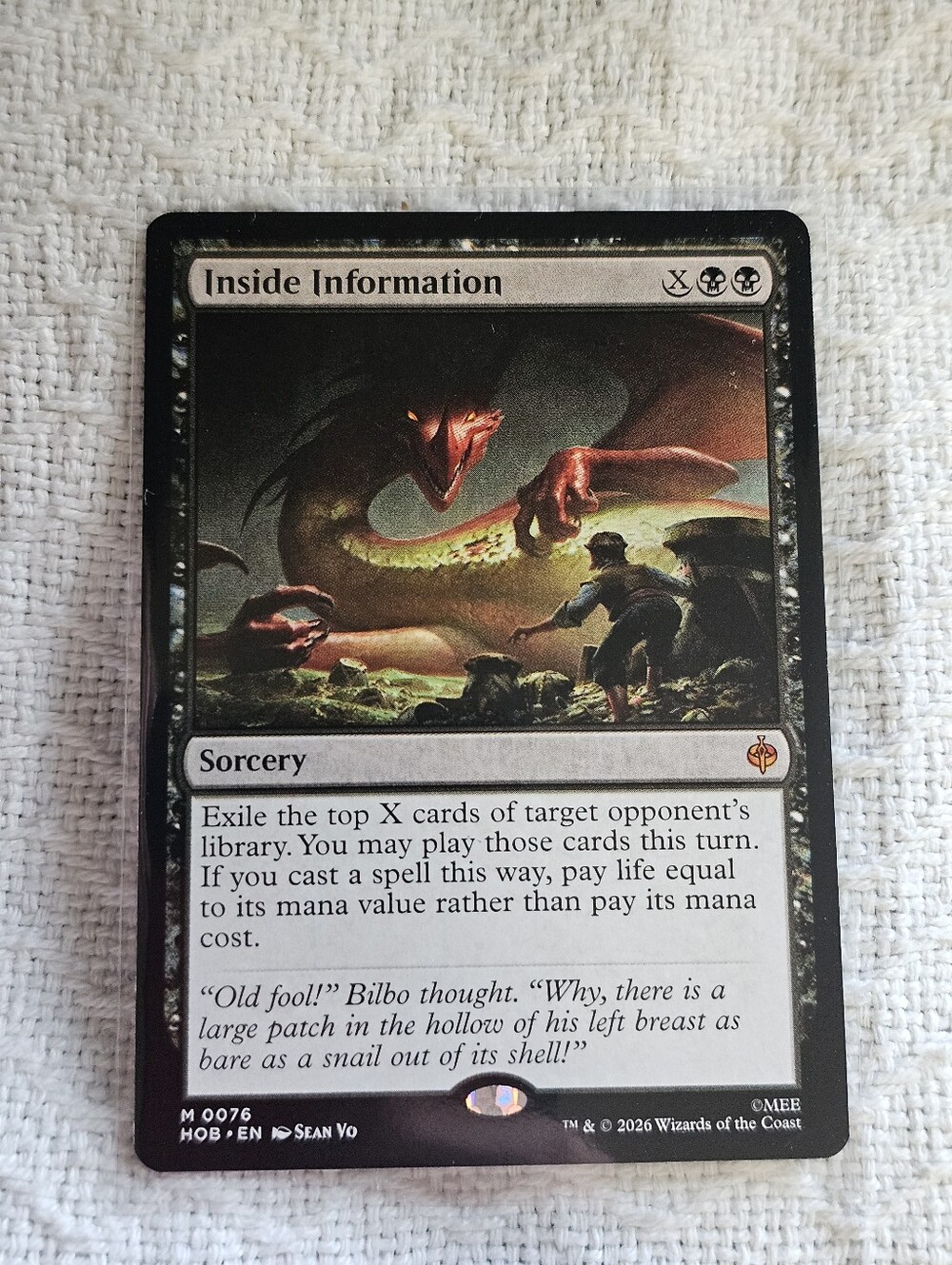 MTG Magic The Gathering - The Hobbit Inside Information M 0076 - Near Mint